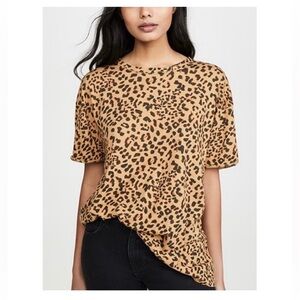 Free People We the Free Cheetah Print Clarity tee size small